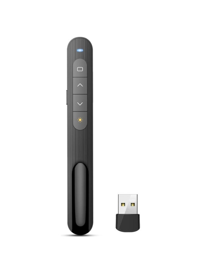 aWireless Presenter Remote Presentation Pointer Clicker USB  with Hyperlink Volume Remote Control, Powerpoint Board Slide Advancer Presentation Clicker for Mac/Laptop(NO Battery) - Image 1